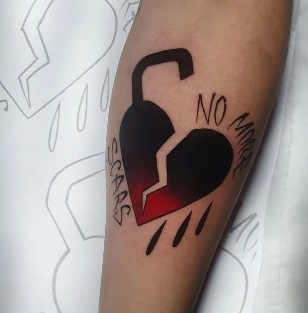 Broken heart tattoo 62