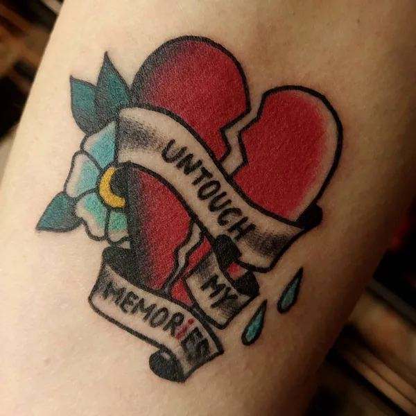 Broken heart tattoo 64