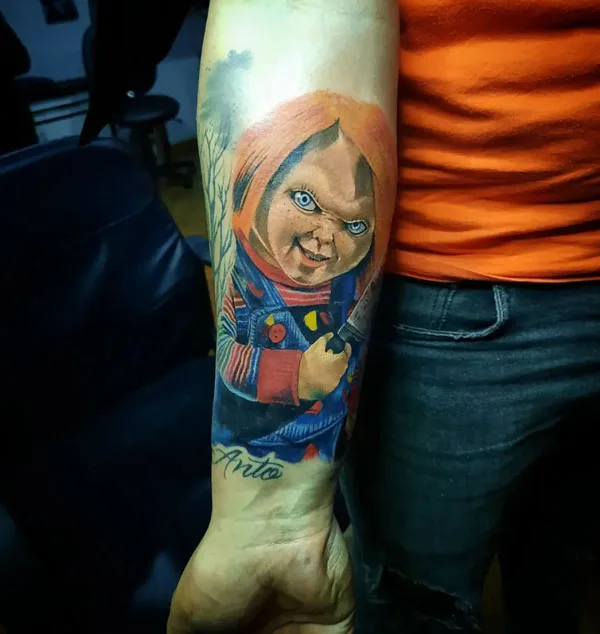 Chucky tattoo 84