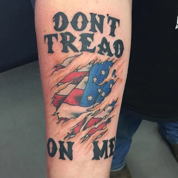 Don't tread on me tattoo 19