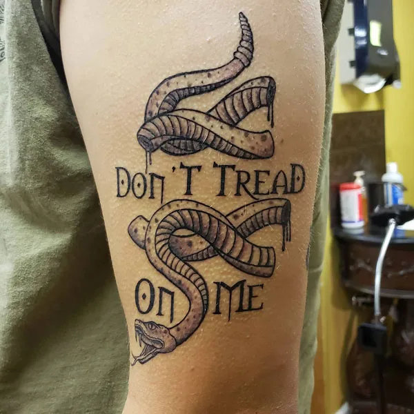 Don't tread on me tattoo 61