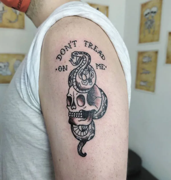 Don't tread on me tattoo 76