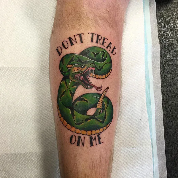 Don't tread on me tattoo 8