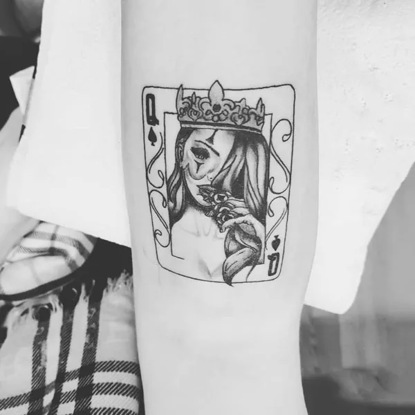 Queen of spade tattoo 17