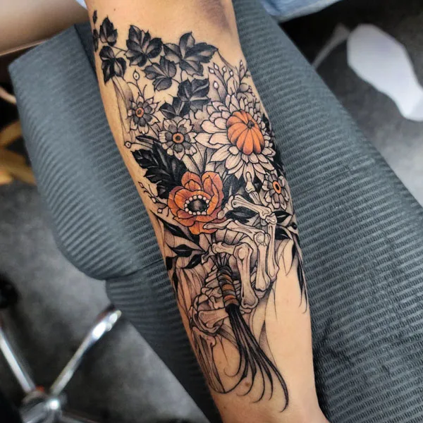 Skeleton hand tattoo 67