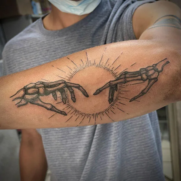 Skeleton hand tattoo 88