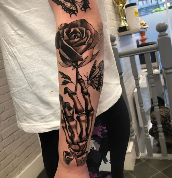 Skeleton hand tattoo 89