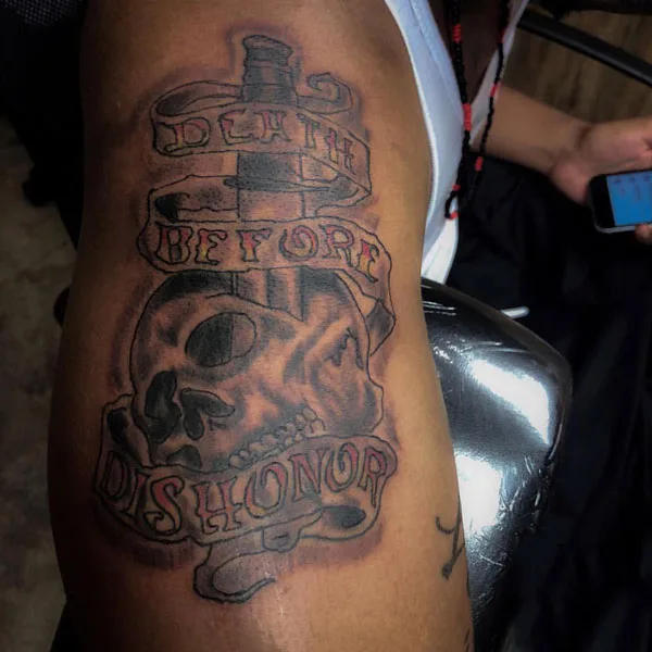 Death before dishonor tattoo 13