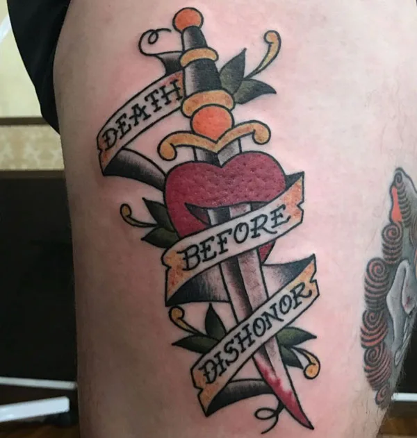 Death before dishonor tattoo 15