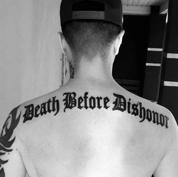 Death before dishonor tattoo 18