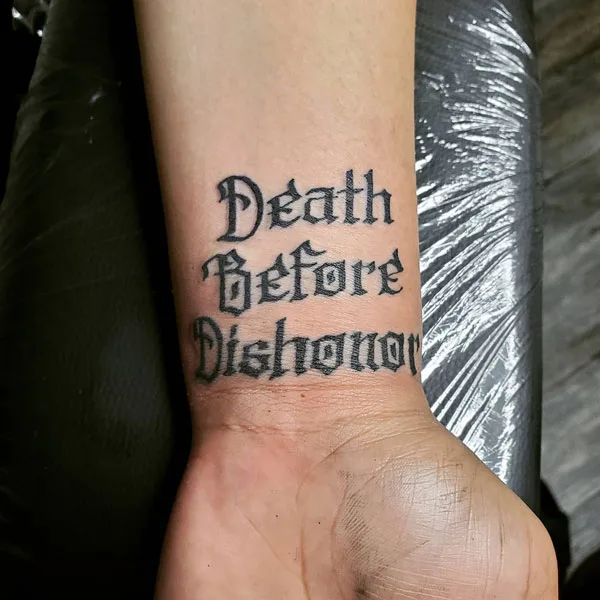 Death before dishonor tattoo 30