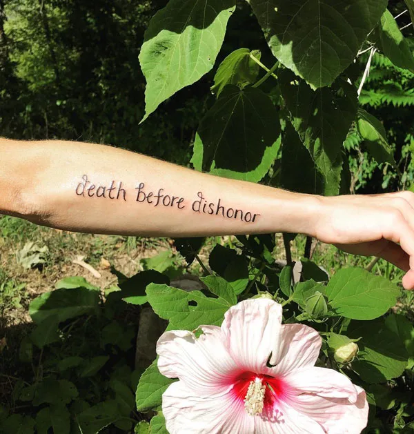 Death before dishonor tattoo 33