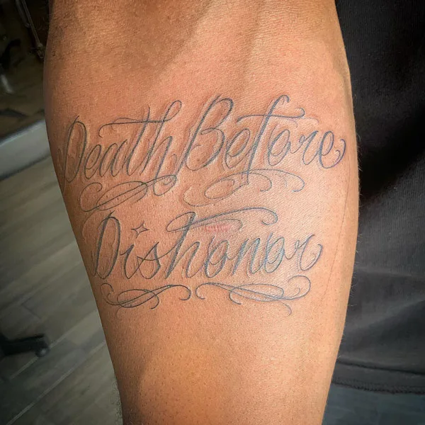 Death before dishonor tattoo 46