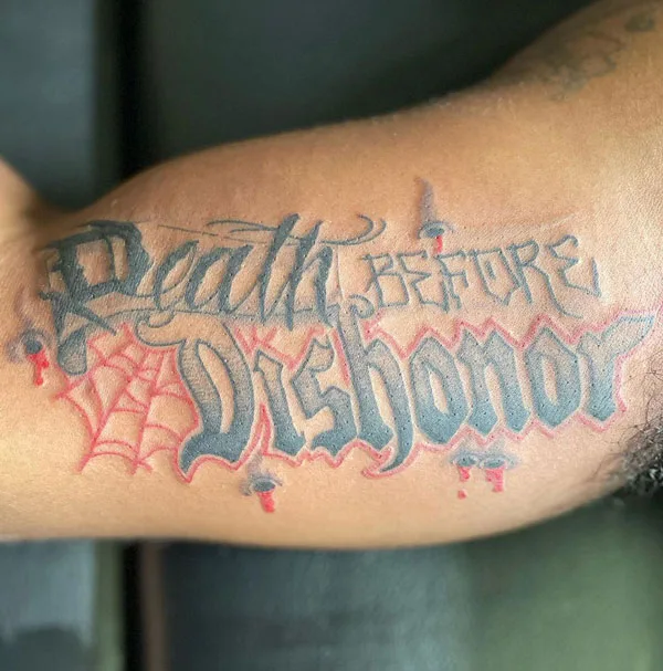 Death before dishonor tattoo 73