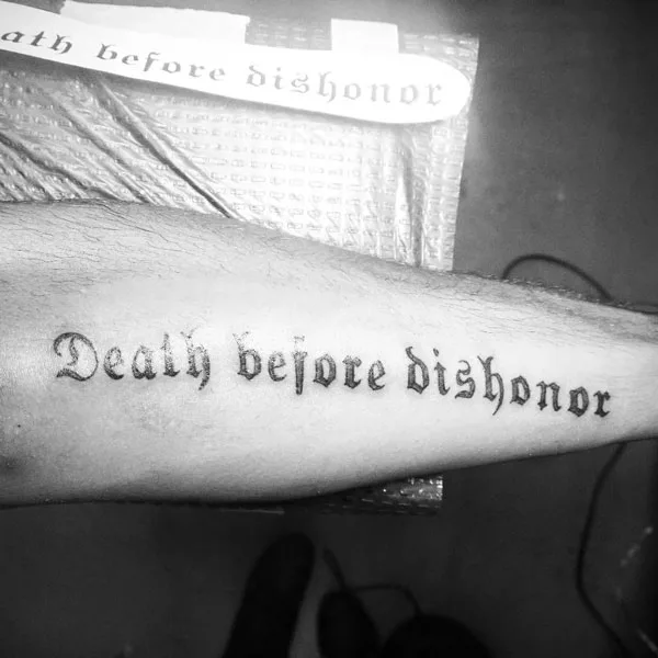 Death before dishonor tattoo 77