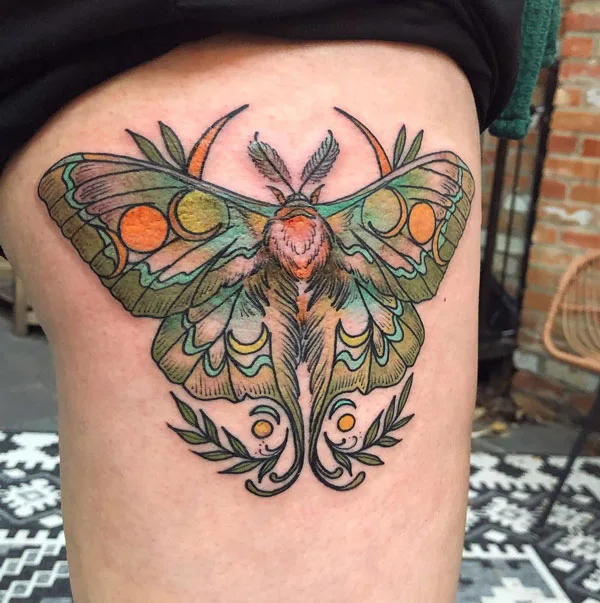 Luna Moth tattoo 29