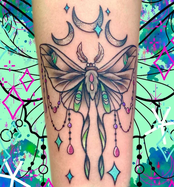 Luna Moth tattoo 32