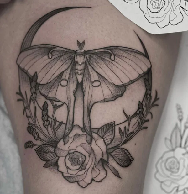Luna Moth tattoo 42