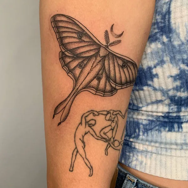 Luna Moth tattoo 44