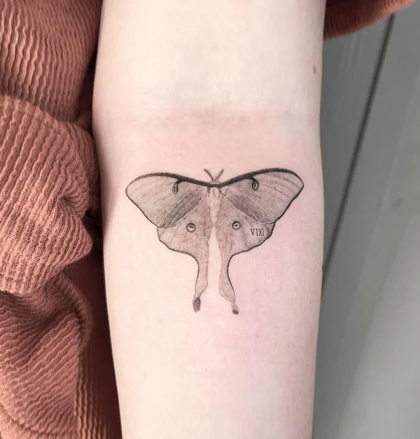Luna Moth tattoo 45