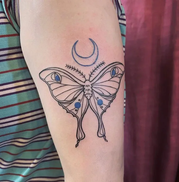 Luna Moth tattoo 55