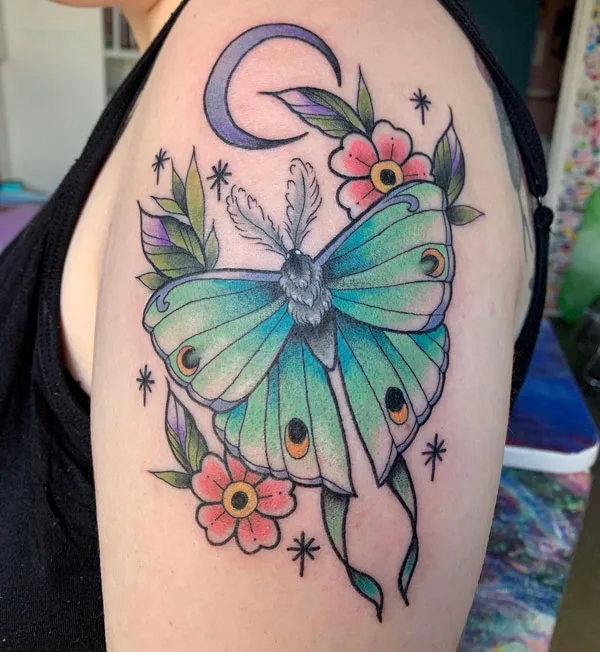 Luna Moth tattoo 66