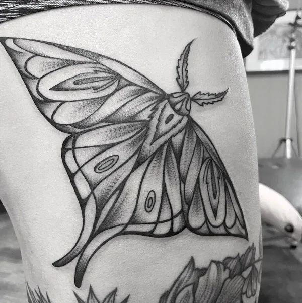 Luna Moth tattoo 78