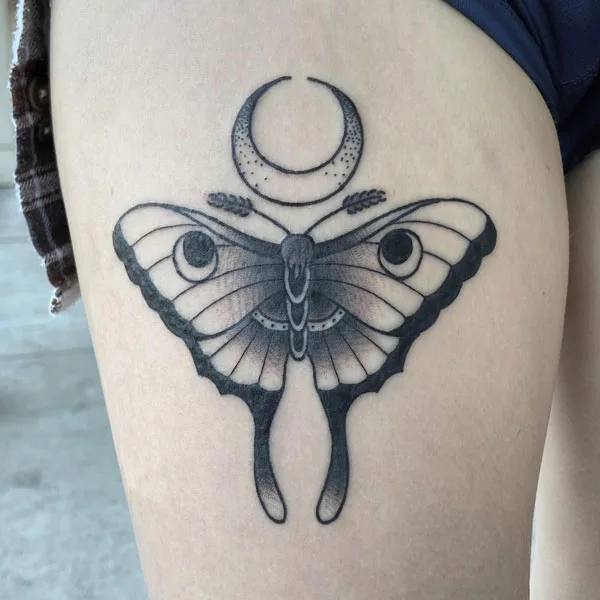 Luna Moth tattoo 8