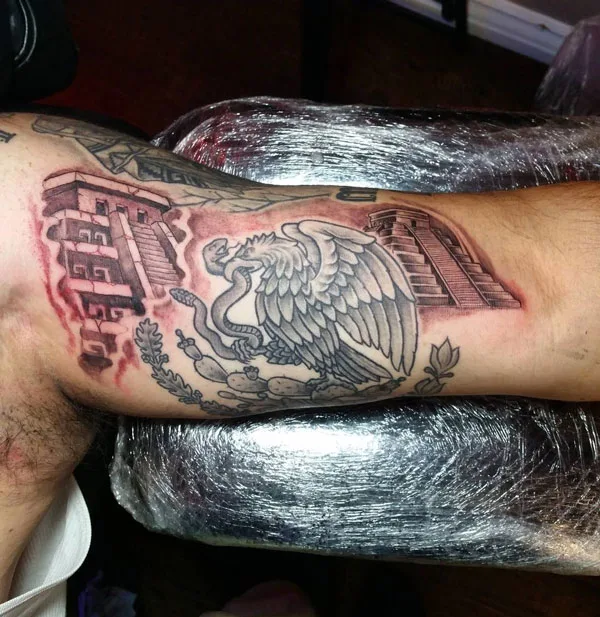 Mexican eagle tattoo 11