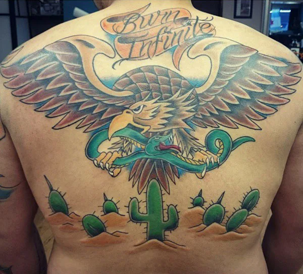 Mexican eagle tattoo 14