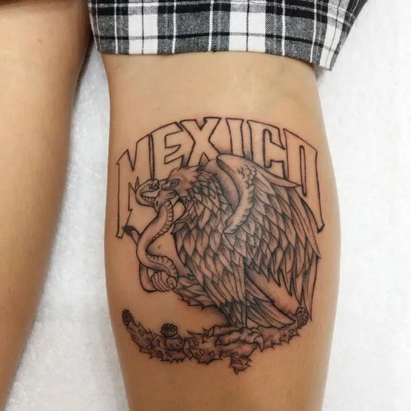 Mexican eagle tattoo 17