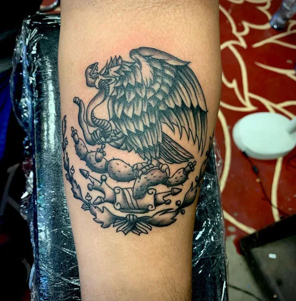 Mexican eagle tattoo 35