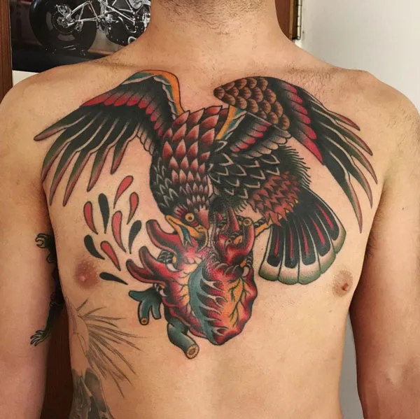 Traditional Mexican eagle tattoo