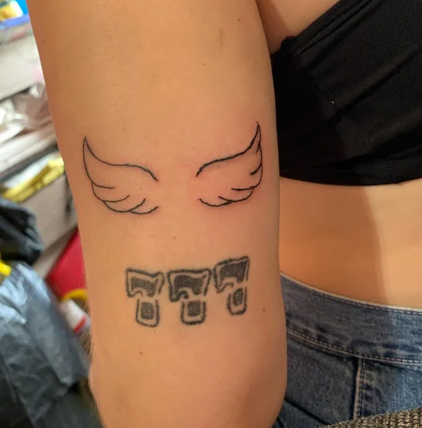 Angel Number Tattoo 10