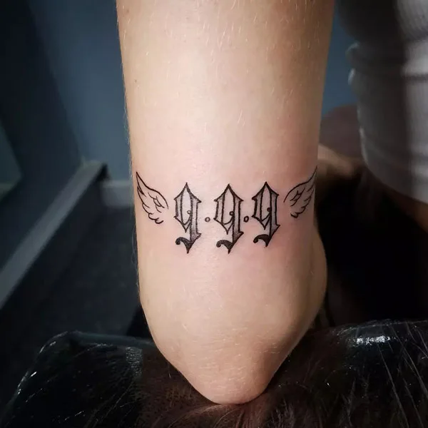 Angel Number Tattoo 14