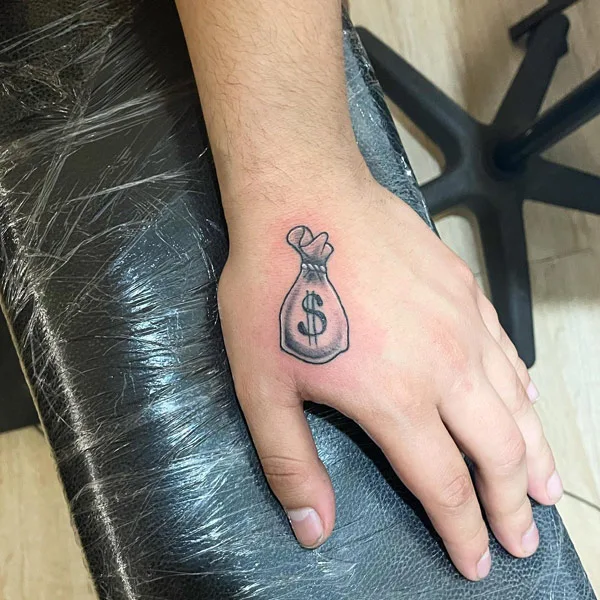 Money bag tattoo 10