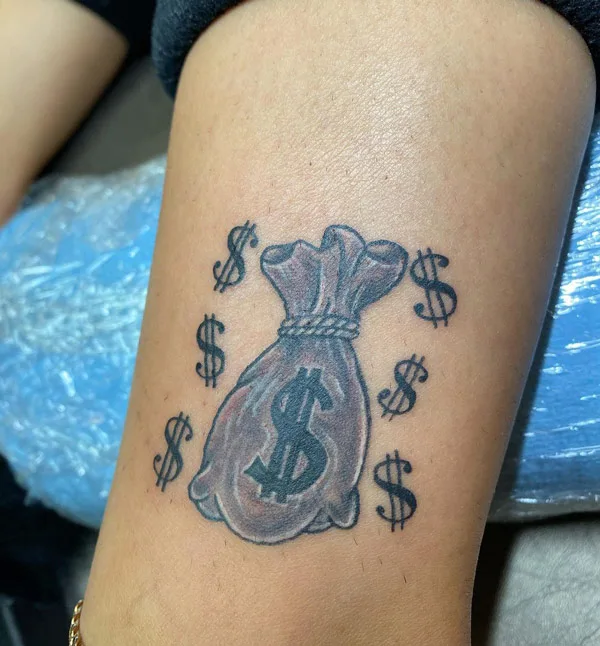 Money bag tattoo 26