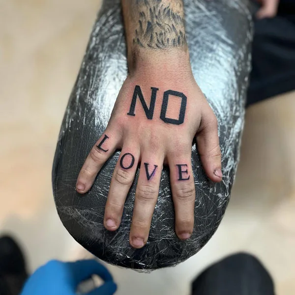 No love hand tattoo