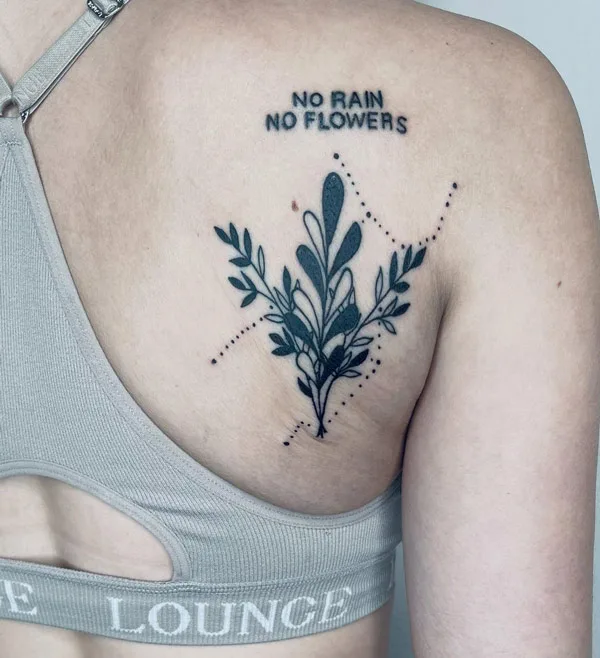 No rain no flowers tattoo 44