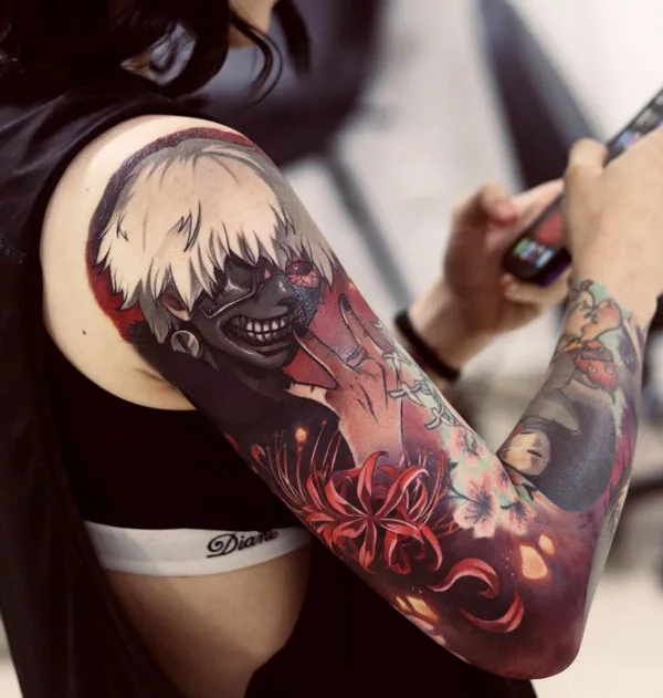 Tokyo Ghoul tattoo sleeve