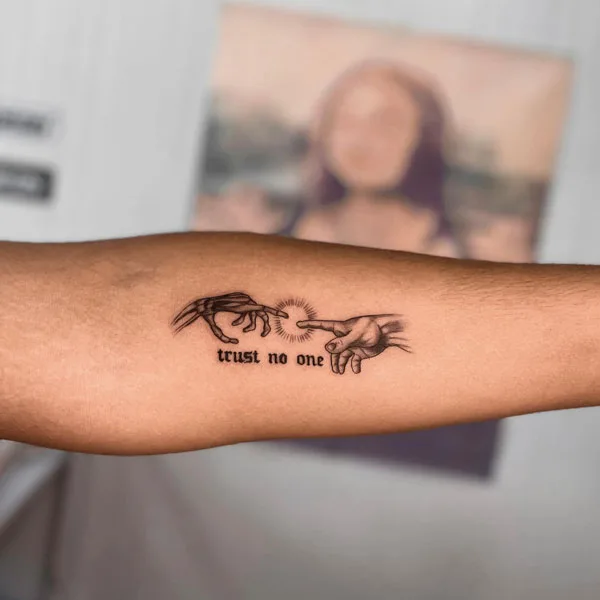 Trust no one tattoo 28