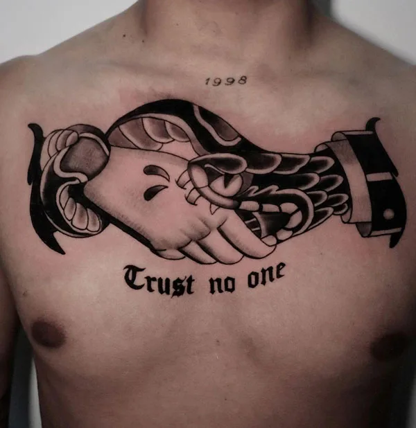 Trust no one tattoo 30