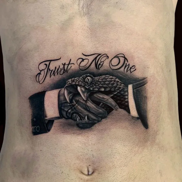 Trust no one tattoo 31