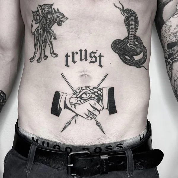 Trust no one tattoo 37