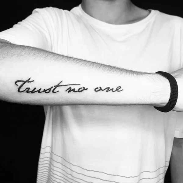 Trust no one tattoo 48