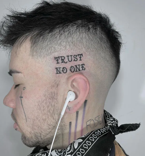 Trust no one tattoo 71
