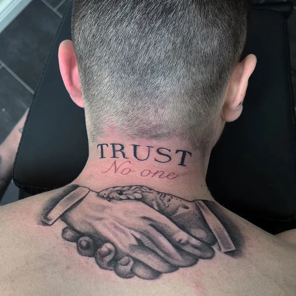 Trust no one tattoo 76