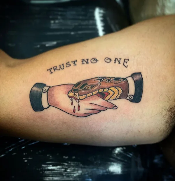 Trust no one tattoo 78