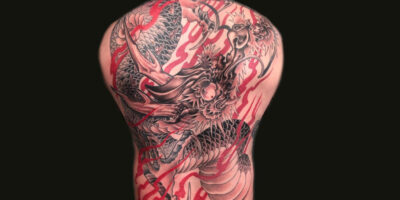 Back dragon tattoo