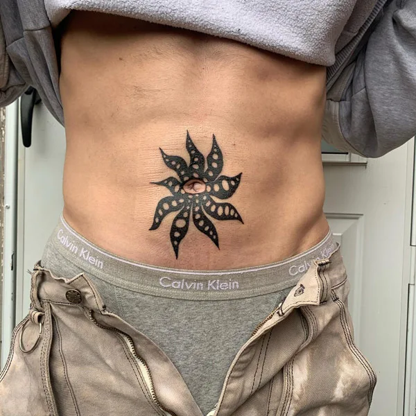 Belly button tattoo 12